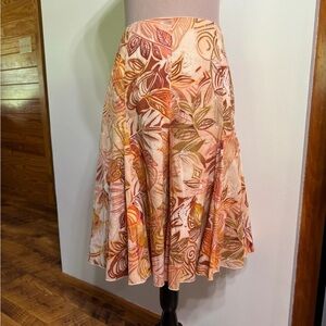 Floral A-Line Skirt - Multicolor